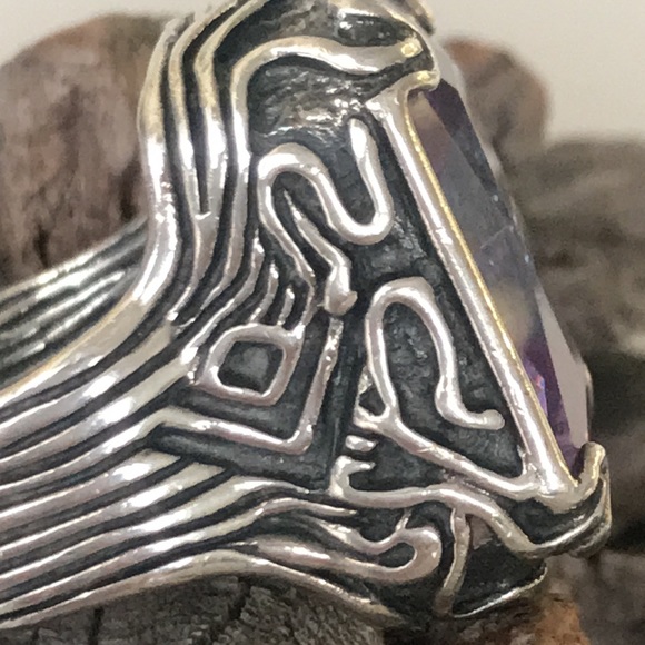 Silpada Lavender Fields purple zirconia rectangle ring R2001 - Picture 6 of 7